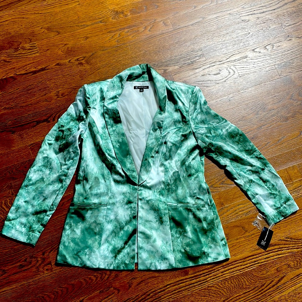 INC green tie-dye silk blazer- never worn